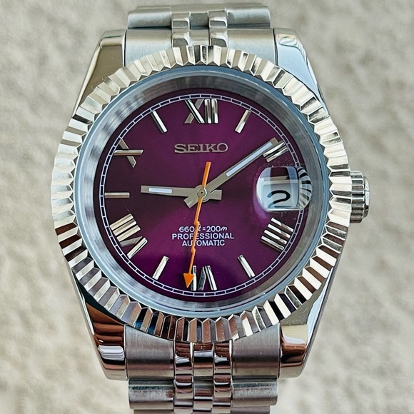 Seiko Mod Oyster Purple - Picture 3 of 10